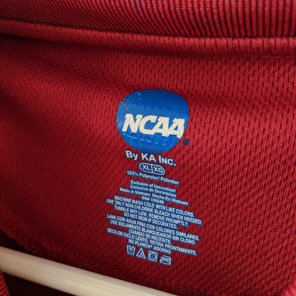 🏈 NCAA Red Collared Alabama Polo Shirt Large - Picture 5 of 7